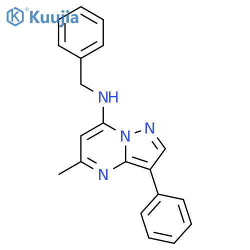 N-benzyl-5-methyl-3-phenylpyrazolo1,5-apyrimidin-7-amine structure