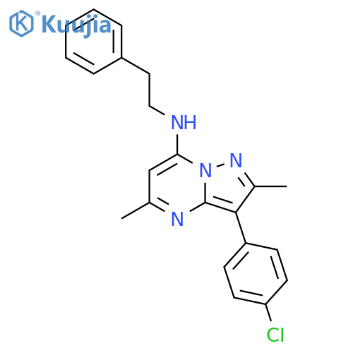 3-(4-chlorophenyl)-2,5-dimethyl-N-(2-phenylethyl)pyrazolo1,5-apyrimidin-7-amine structure