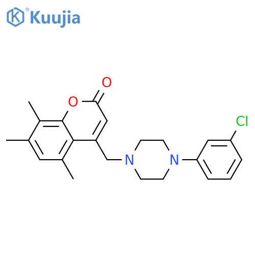 4-{4-(3-chlorophenyl)piperazin-1-ylmethyl}-5,7,8-trimethyl-2H-chromen-2-one structure