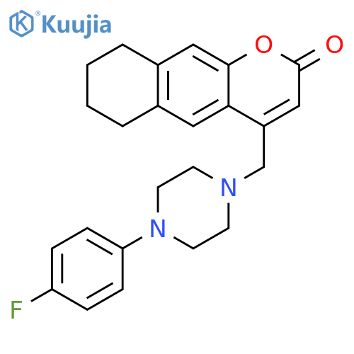4-{4-(4-fluorophenyl)piperazin-1-ylmethyl}-2H,6H,7H,8H,9H-cyclohexagchromen-2-one structure