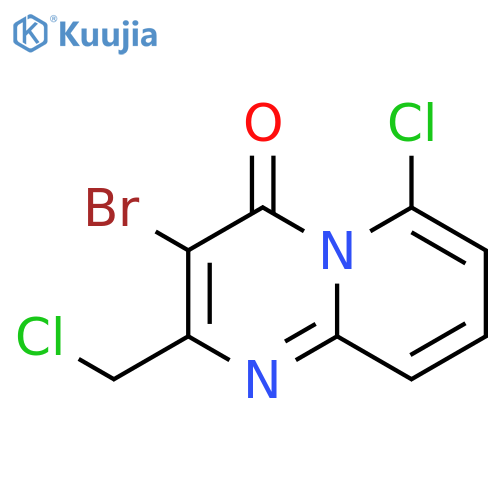 4H-Pyrido[1,2-a]pyrimidin-4-one, 3-bromo-6-chloro-2-(chloromethyl)- structure