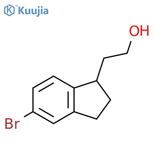 1H-Indene-1-ethanol, 5-bromo-2,3-dihydro- structure