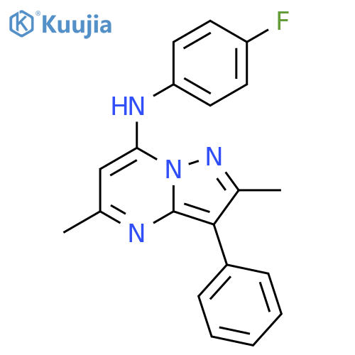 N-(4-fluorophenyl)-2,5-dimethyl-3-phenylpyrazolo1,5-apyrimidin-7-amine structure