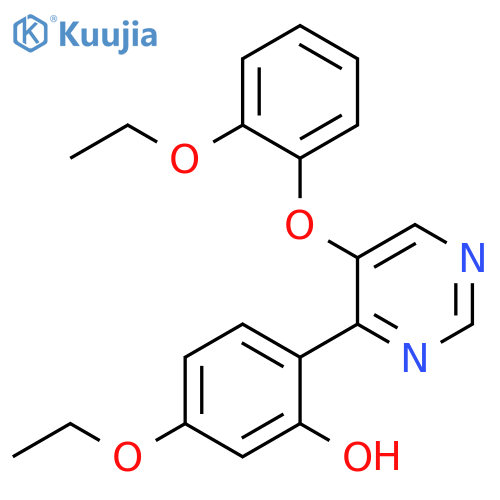 5-ethoxy-2-5-(2-ethoxyphenoxy)pyrimidin-4-ylphenol structure