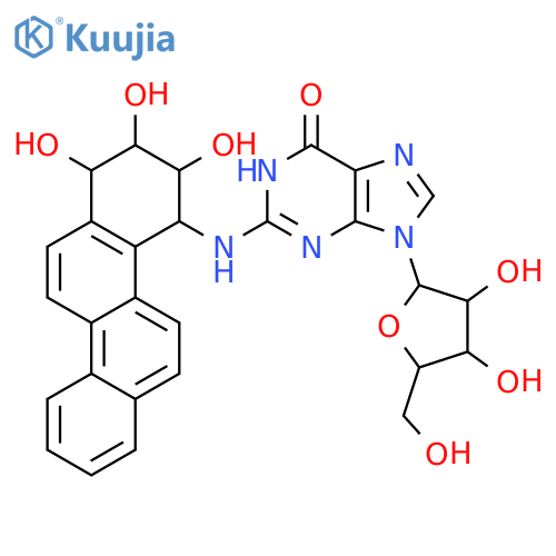 N-(1,2,3-trihydroxy-1,2,3,4-tetrahydrochrysen-4-yl)guanosine structure