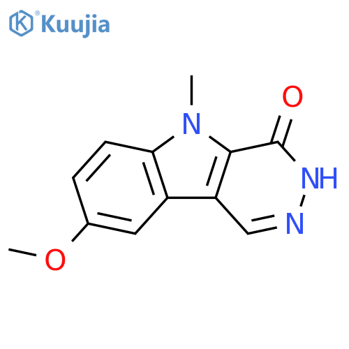 8-methoxy-5-methyl-3H,4H,5H-pyridazino4,5-bindol-4-one structure