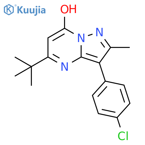 5-tert-butyl-3-(4-chlorophenyl)-2-methylpyrazolo1,5-apyrimidin-7-ol structure