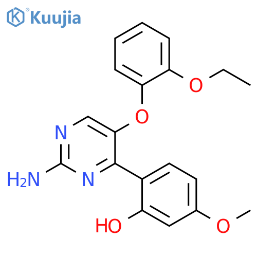 2-2-amino-5-(2-ethoxyphenoxy)pyrimidin-4-yl-5-methoxyphenol structure