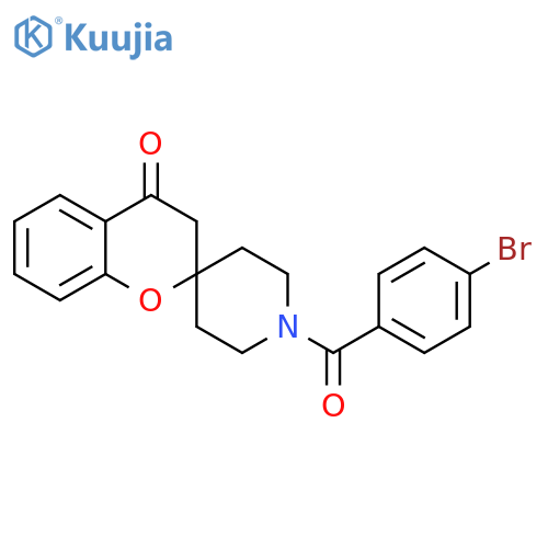1'-(4-bromobenzoyl)-3,4-dihydrospiro1-benzopyran-2,4'-piperidine-4-one structure
