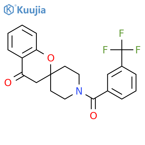 1'-3-(trifluoromethyl)benzoyl-3,4-dihydrospiro1-benzopyran-2,4'-piperidine-4-one structure