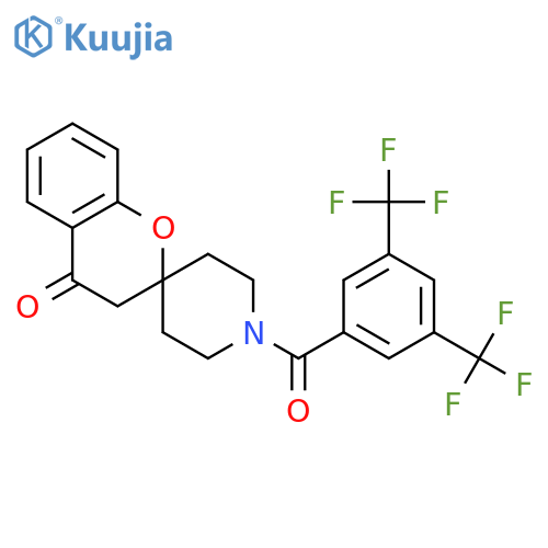 1'-3,5-bis(trifluoromethyl)benzoyl-3,4-dihydrospiro1-benzopyran-2,4'-piperidine-4-one structure