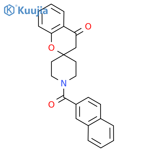 1'-(naphthalene-2-carbonyl)-3,4-dihydrospiro1-benzopyran-2,4'-piperidine-4-one structure