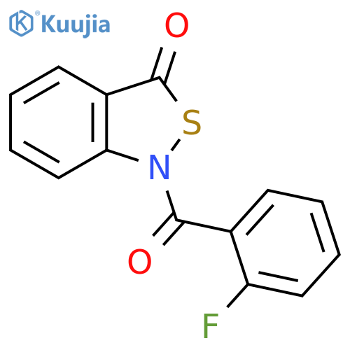 1-(2-fluorobenzoyl)-1,3-dihydro-2,1-benzothiazol-3-one structure