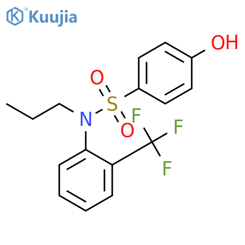 BENZENESULFONAMIDE, 4-HYDROXY-N-PROPYL-N-[2-(TRIFLUOROMETHYL)PHENYL]- structure