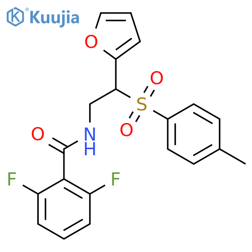 2,6-difluoro-N-2-(furan-2-yl)-2-(4-methylbenzenesulfonyl)ethylbenzamide structure