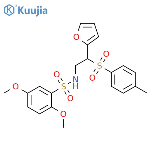 N-2-(furan-2-yl)-2-(4-methylbenzenesulfonyl)ethyl-2,5-dimethoxybenzene-1-sulfonamide structure