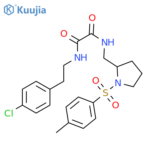 N'-2-(4-chlorophenyl)ethyl-N-{1-(4-methylbenzenesulfonyl)pyrrolidin-2-ylmethyl}ethanediamide structure