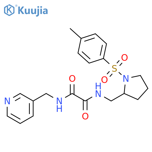 N-{1-(4-methylbenzenesulfonyl)pyrrolidin-2-ylmethyl}-N'-(pyridin-3-yl)methylethanediamide structure