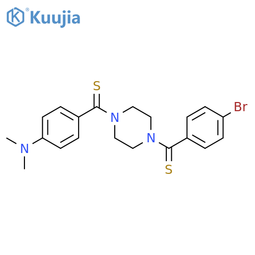 4-4-(4-bromobenzenecarbothioyl)piperazine-1-carbothioyl-N,N-dimethylaniline structure
