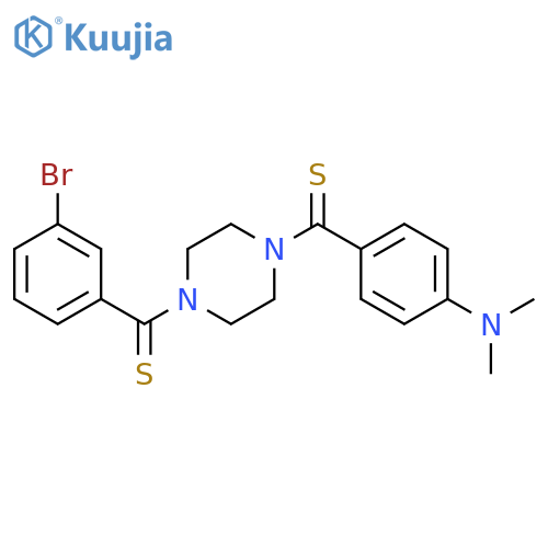 4-4-(3-bromobenzenecarbothioyl)piperazine-1-carbothioyl-N,N-dimethylaniline structure