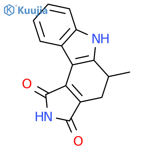 PYRROLO[3,4-C]CARBAZOLE-1,3(2H,4H)-DIONE, 5,6-DIHYDRO-5-METHYL- structure