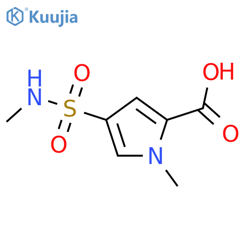 1-methyl-4-(methylsulfamoyl)-1H-pyrrole-2-carboxylic Acid structure