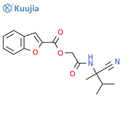 [(1-Cyano-1,2-dimethylpropyl)carbamoyl]methyl 1-benzofuran-2-carboxylate structure