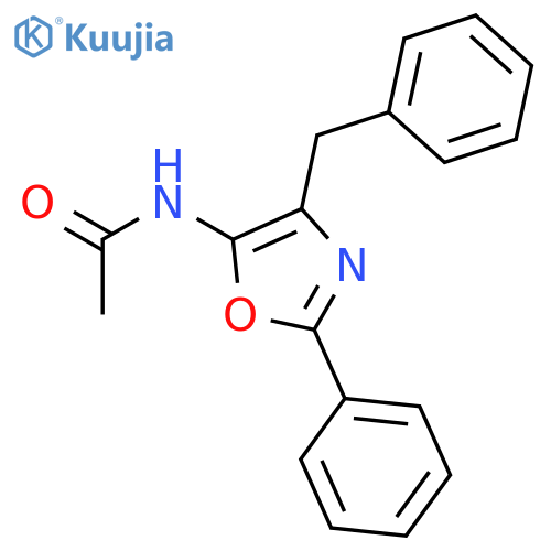 Acetamide, N-[2-phenyl-4-(phenylmethyl)-5-oxazolyl]- structure