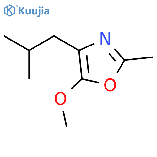Oxazole, 5-methoxy-2-methyl-4-(2-methylpropyl)- structure