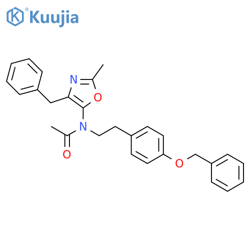 Acetamide,N-[2-methyl-4-(phenylmethyl)-5-oxazolyl]-N-[2-[4-(phenylmethoxy)phenyl]ethyl]- structure