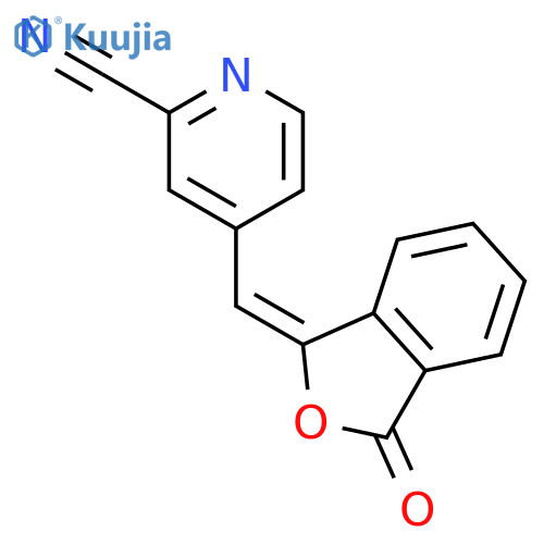 2-PYRIDINECARBONITRILE, 4-[(3-OXO-1(3H)-ISOBENZOFURANYLIDENE)METHYL]- structure
