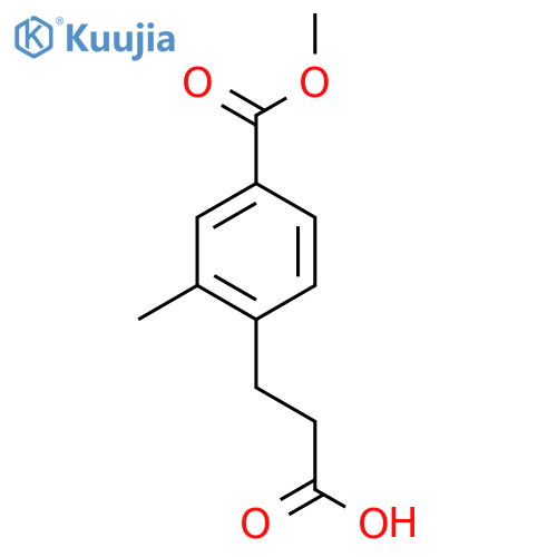 Methyl 4-(2-carboxyethyl)-3-methylbenzoate structure