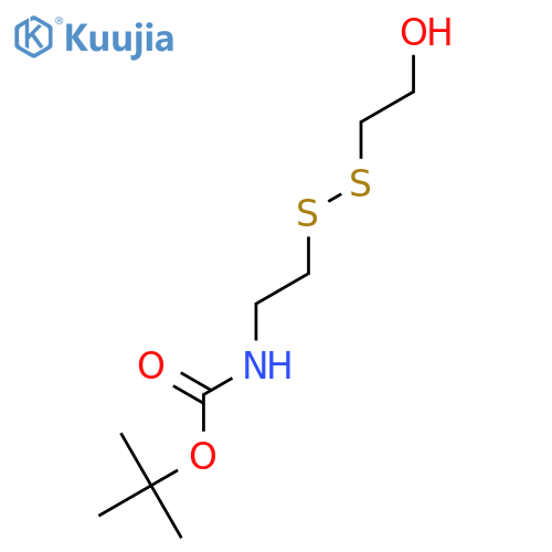 Carbamic acid, [2-[(2-hydroxyethyl)dithio]ethyl]-, 1,1-dimethylethyl ester structure