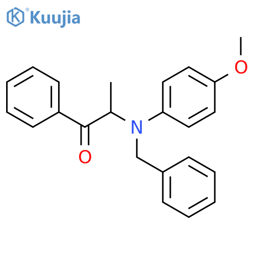 1-PROPANONE, 2-[(4-METHOXYPHENYL)(PHENYLMETHYL)AMINO]-1-PHENYL- structure