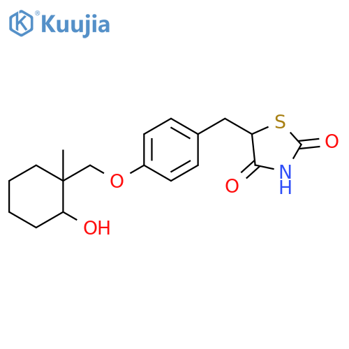 2,4-Thiazolidinedione, 5-[[4-[(2-hydroxy-1-methylcyclohexyl)methoxy]phenyl]methyl]- structure