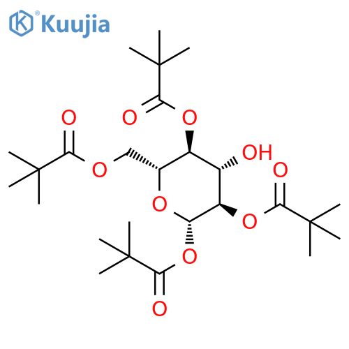β-D-Glucopyranose, 1,2,4,6-tetrakis(2,2-dimethylpropanoate) structure