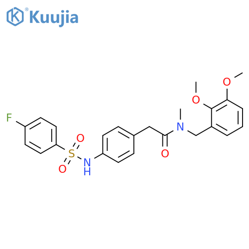 N-(2,3-dimethoxyphenyl)methyl-2-4-(4-fluorobenzenesulfonamido)phenyl-N-methylacetamide structure
