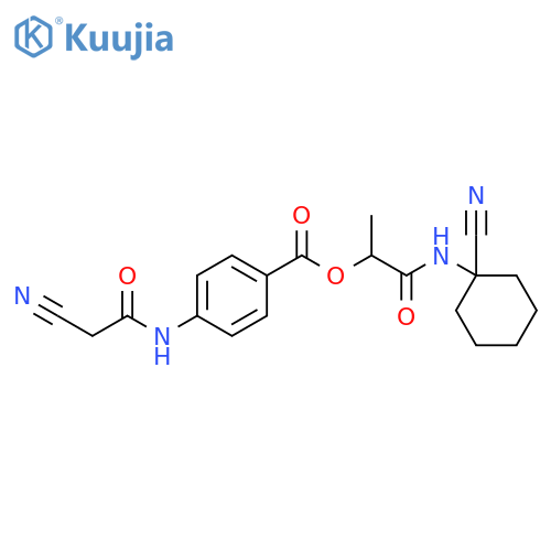 2-[(1-Cyanocyclohexyl)amino]-1-methyl-2-oxoethyl 4-[(2-cyanoacetyl)amino]benzoate structure