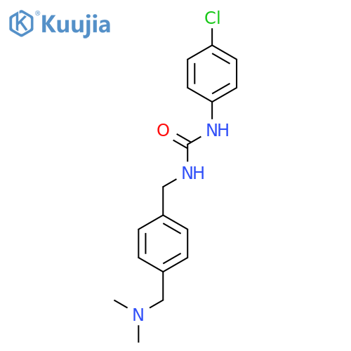 1-(4-chlorophenyl)-3-({4-(dimethylamino)methylphenyl}methyl)urea structure