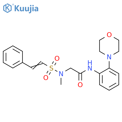 Acetamide, 2-[methyl[(2-phenylethenyl)sulfonyl]amino]-N-[2-(4-morpholinyl)phenyl]- structure