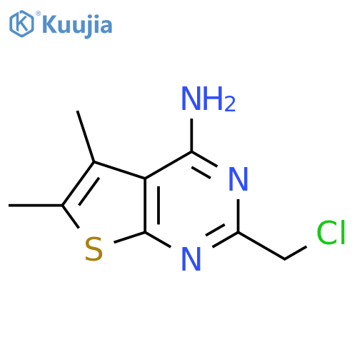 2-(Chloromethyl)-5,6-dimethylthieno2,3-dpyrimidin-4-amine structure