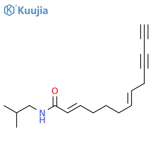 2,7-Tridecadiene-10,12-diynamide, N-(2-methylpropyl)-, (E,Z)- structure