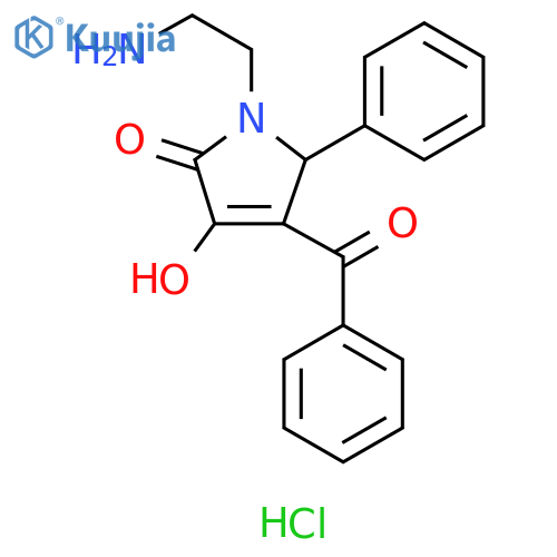 1-(2-Aminoethyl)-4-(hydroxy(phenyl)methylene)-5-phenylpyrrolidine-2,3-dione hydrochloride structure