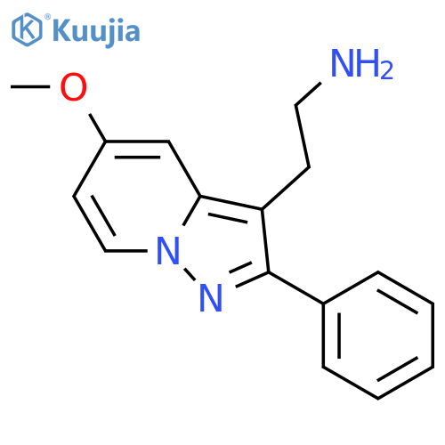 PYRAZOLO[1,5-A]PYRIDINE-3-ETHANAMINE, 5-METHOXY-2-PHENYL- structure