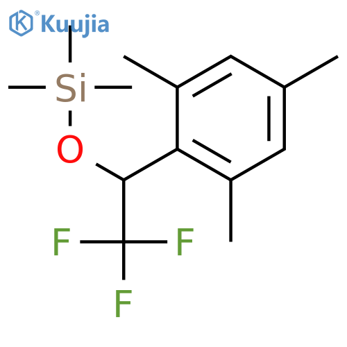 SILANE, TRIMETHYL[2,2,2-TRIFLUORO-1-(2,4,6-TRIMETHYLPHENYL)ETHOXY]- structure