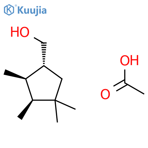 Cyclopentanemethanol, 2,3,4,4-tetramethyl-, acetate, (1R,2R,3S)-rel- structure
