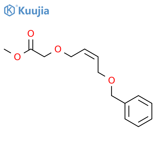 Acetic acid, [[(2Z)-4-(phenylmethoxy)-2-butenyl]oxy]-, methyl ester structure