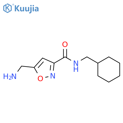 3-Isoxazolecarboxamide, 5-(aminomethyl)-N-(cyclohexylmethyl)- structure