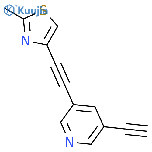 PYRIDINE, 3-ETHYNYL-5-[(2-METHYL-4-THIAZOLYL)ETHYNYL]- structure