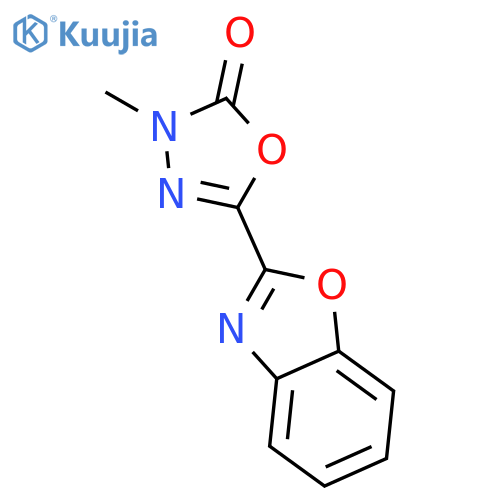 1,3,4-Oxadiazol-2(3H)-one, 5-(2-benzoxazolyl)-3-methyl- structure